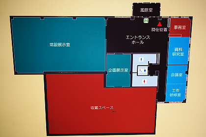 郷土資料館館内の略図