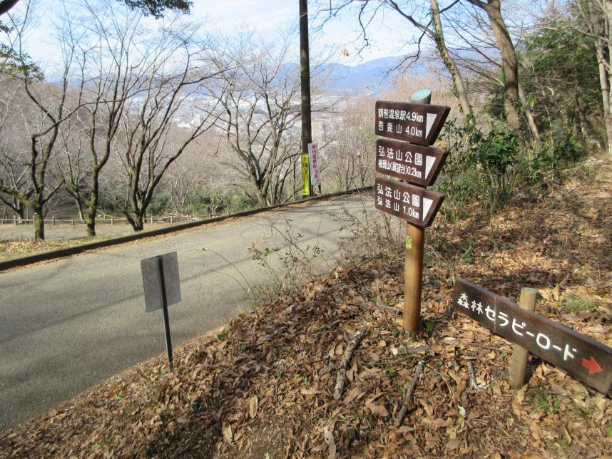 浅間山と権現山の間