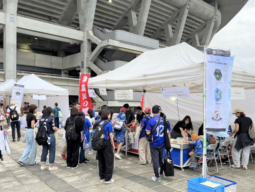 日産スタジアムにおけるブース出展の様子その1