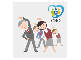 CHO構想推進事業所と健康経営のイメージ