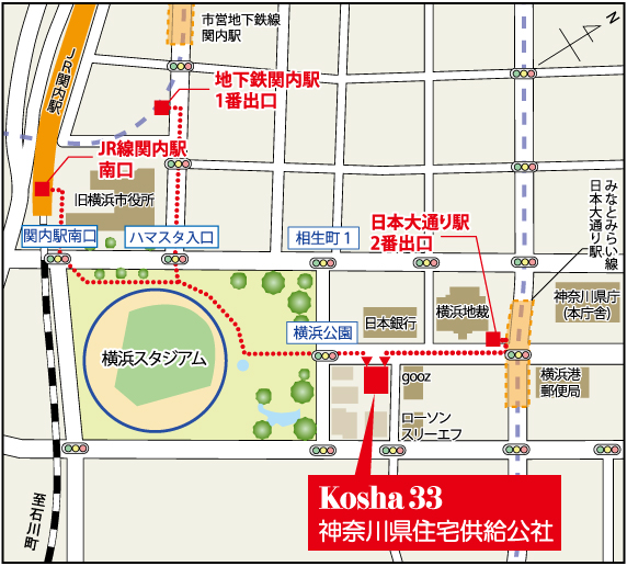 神奈川県住宅供給公社ビルの地図