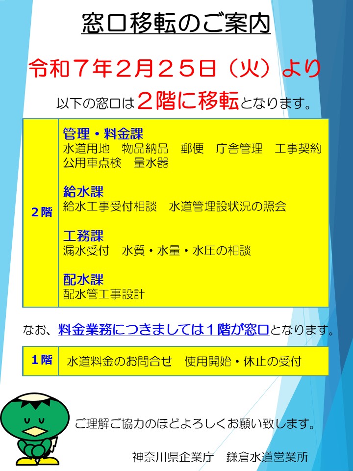 窓口移転について