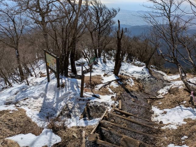 雷ノ峰尾根　不動尻分岐