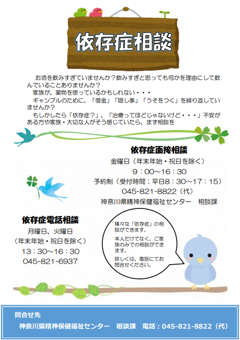 依存症電話面接相談