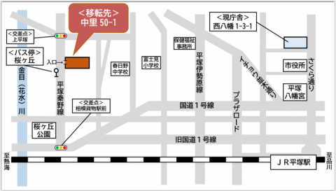 移転先の地図