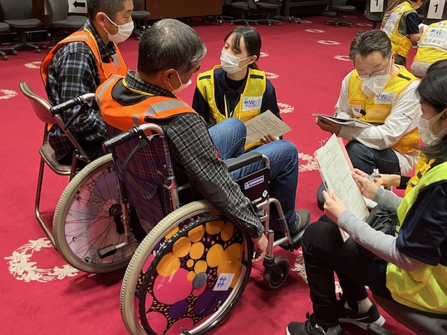 車椅子の方へのアセスメントの様子