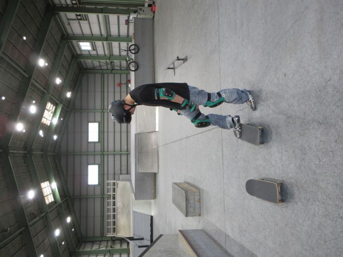 板に乗り始める様子