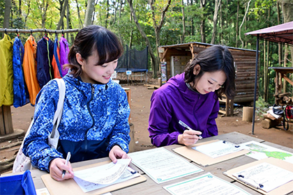 ツリークロスアドベンチャー受付の様子