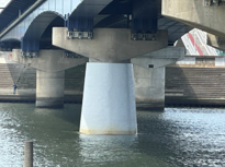 国道134号湘南大橋におけるコンクリート巻立による耐震補強の画像