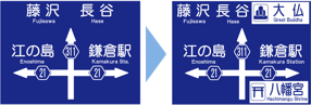 道路案内標識の改善のイメージ画像
