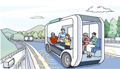 自動運転車の専用道イメージ