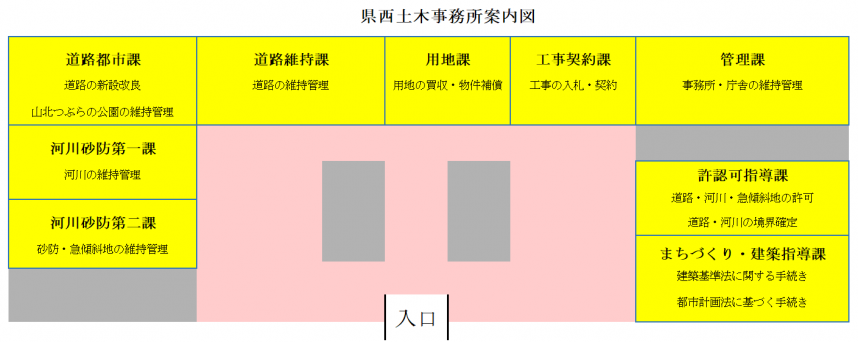 県西土木事務所案内図