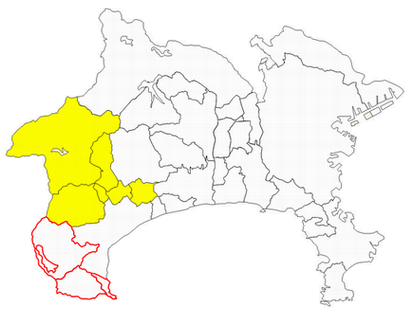 県西土木事務所区域図