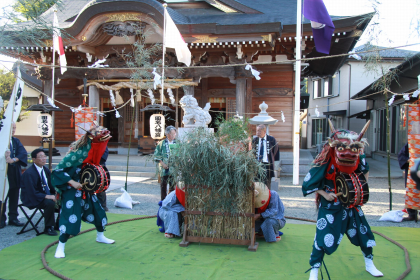 田名八幡宮「獅子舞」行事の様子3