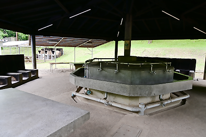 バーベキュー場にある野外炊事場