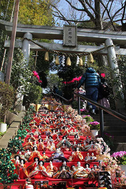 座間神社でのひな祭り1