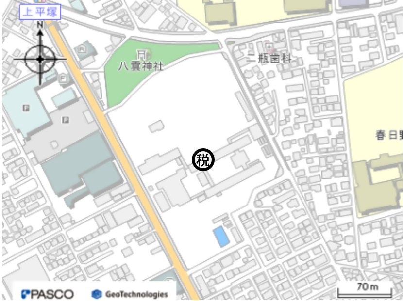 平塚県税事務所地図