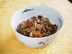 写真：割り干しダイコンと枝豆の煮物