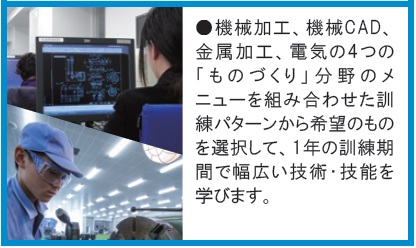 機械製図、機械材料、機械工学を学び、2次元、3次元CADの操作法を習得します。建築製図も学びます。