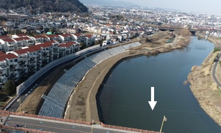 金目川の河道整備（平塚市）