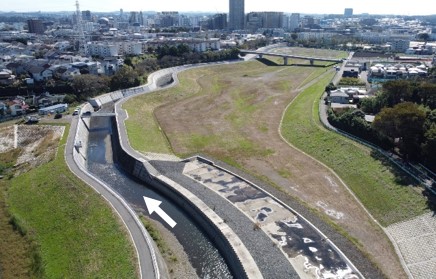 引寺川下土棚遊水地の整備（藤沢市）