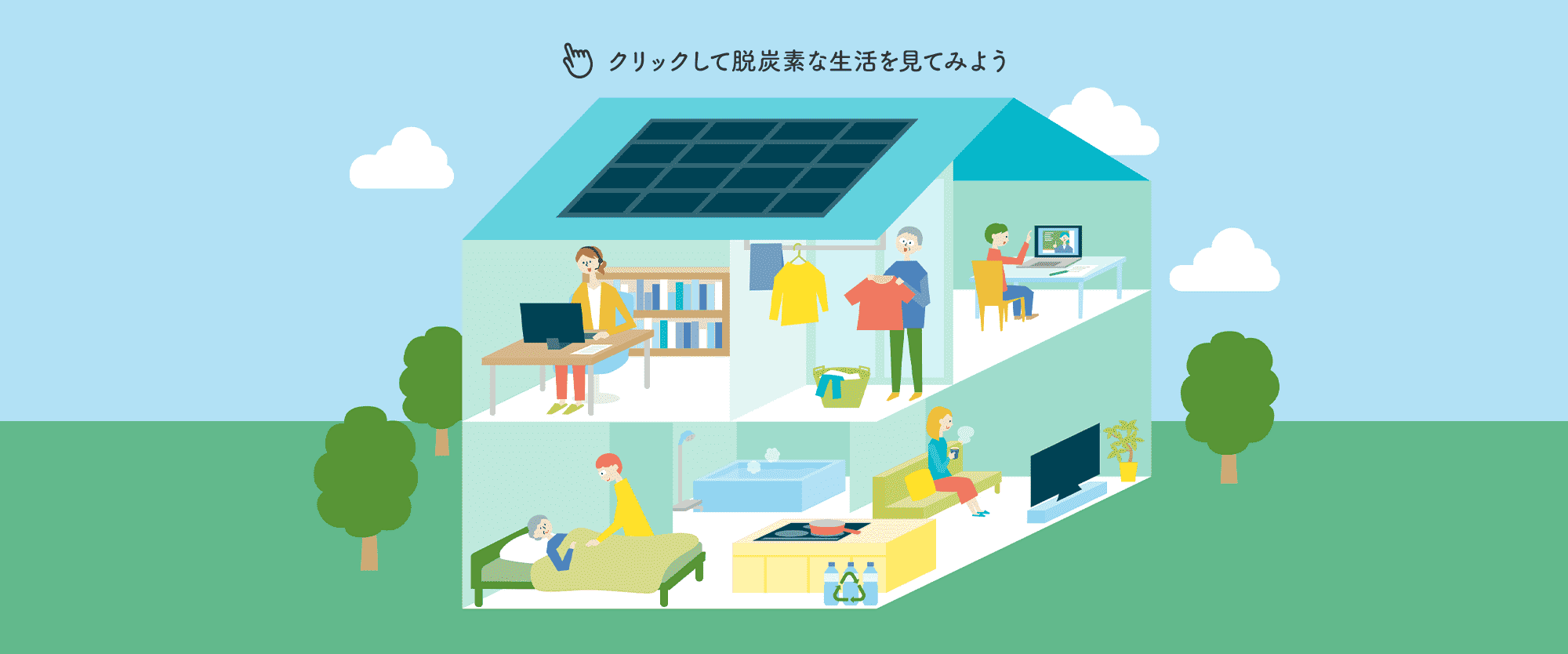クリックして脱炭素な生活を見てみよう