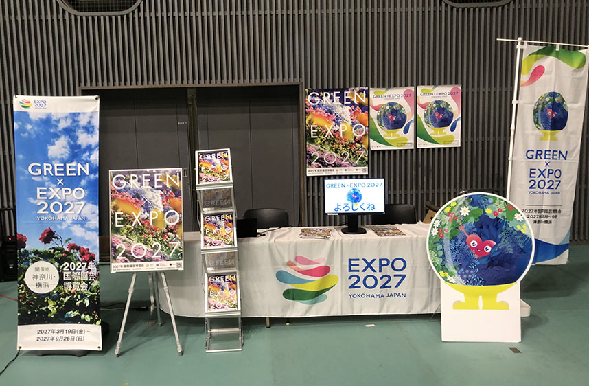 ベルマーレフットサルでのPR出展の様子