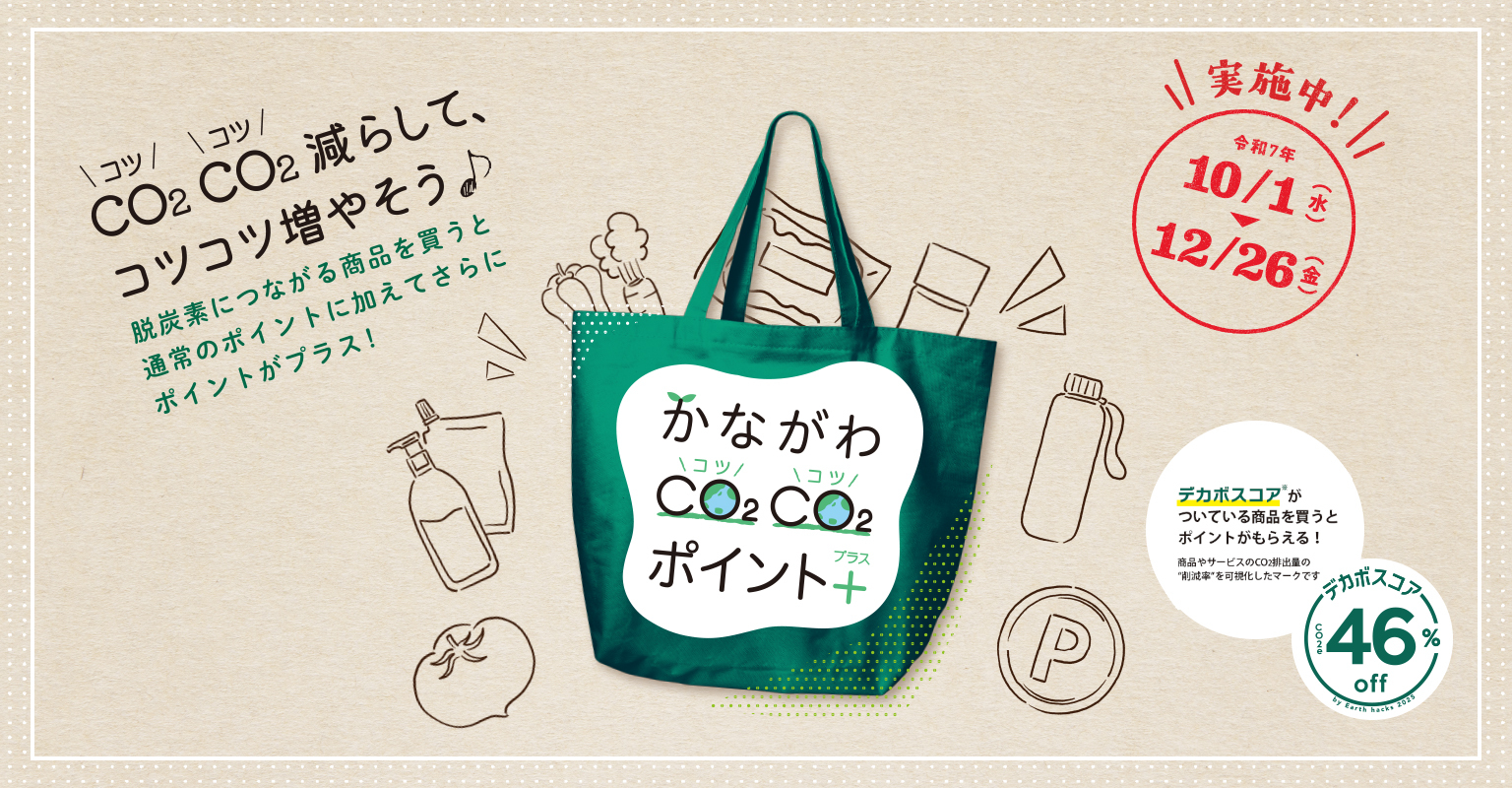 かながわコツコツポイントプラス　令和6年10月1日スタート　令和6年12月27日まで