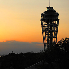 夕景を江の島シーキャンドル