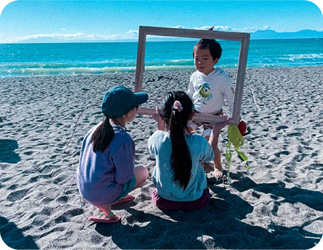 北斎たんけん隊 昨年のイベントの様子 スライド画像