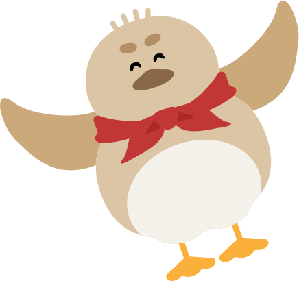 茶色のカモメのイラスト