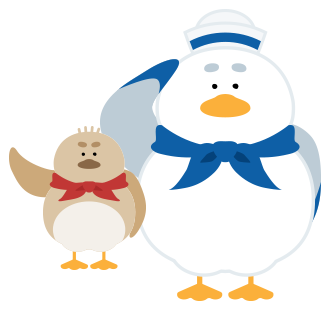 カモメ達のイラスト