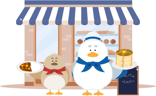事業者向け情報・臨時営業・臨時出店などを表すイラスト