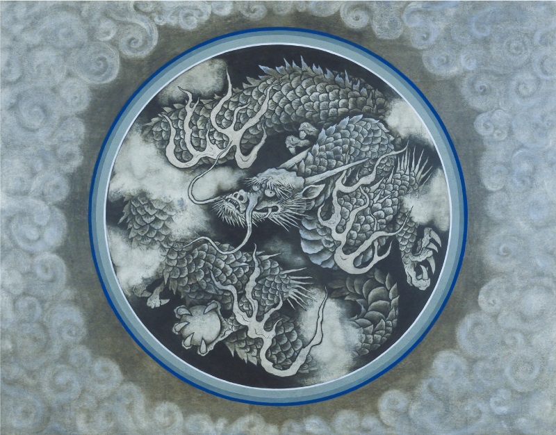 小泉淳作《雲龍図》（建長寺天井画）小下図 1997年 県立近代美術館蔵