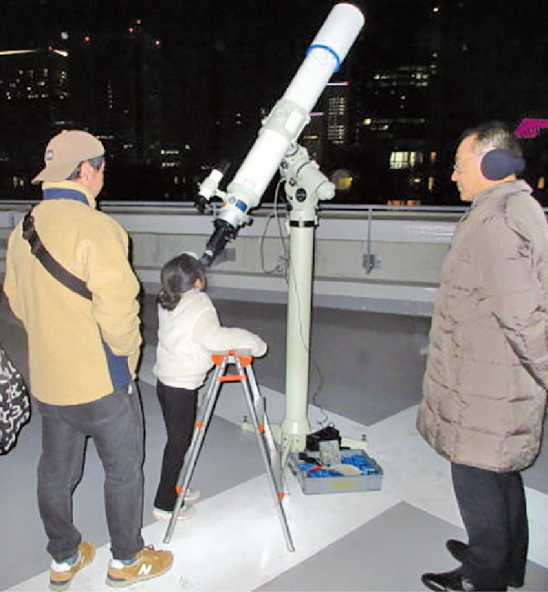 天体観測の様子