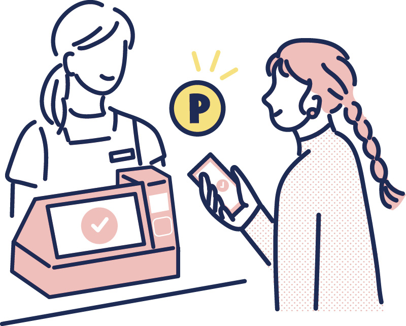 キャッシュレス決済をする様子